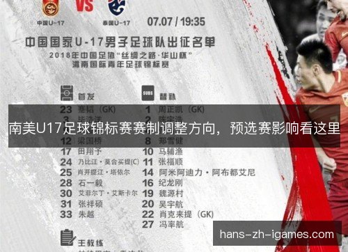 南美U17足球锦标赛赛制调整方向，预选赛影响看这里
